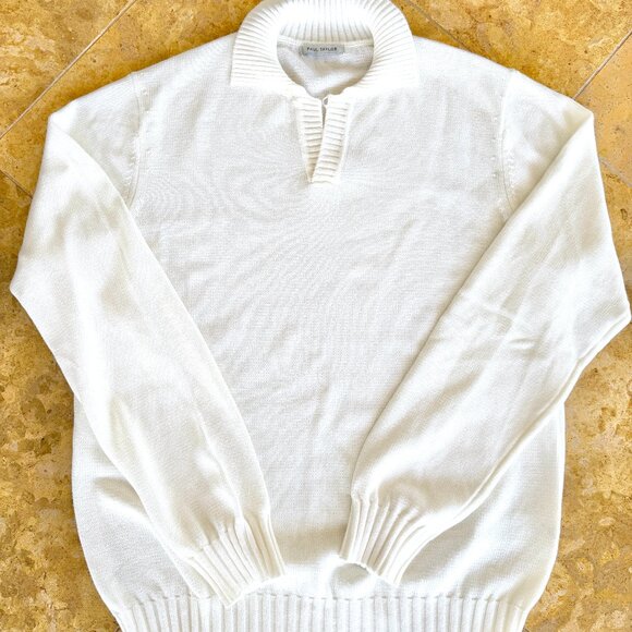 NWOT Paul Taylor White Sweater Size L - Picture 1 of 4
